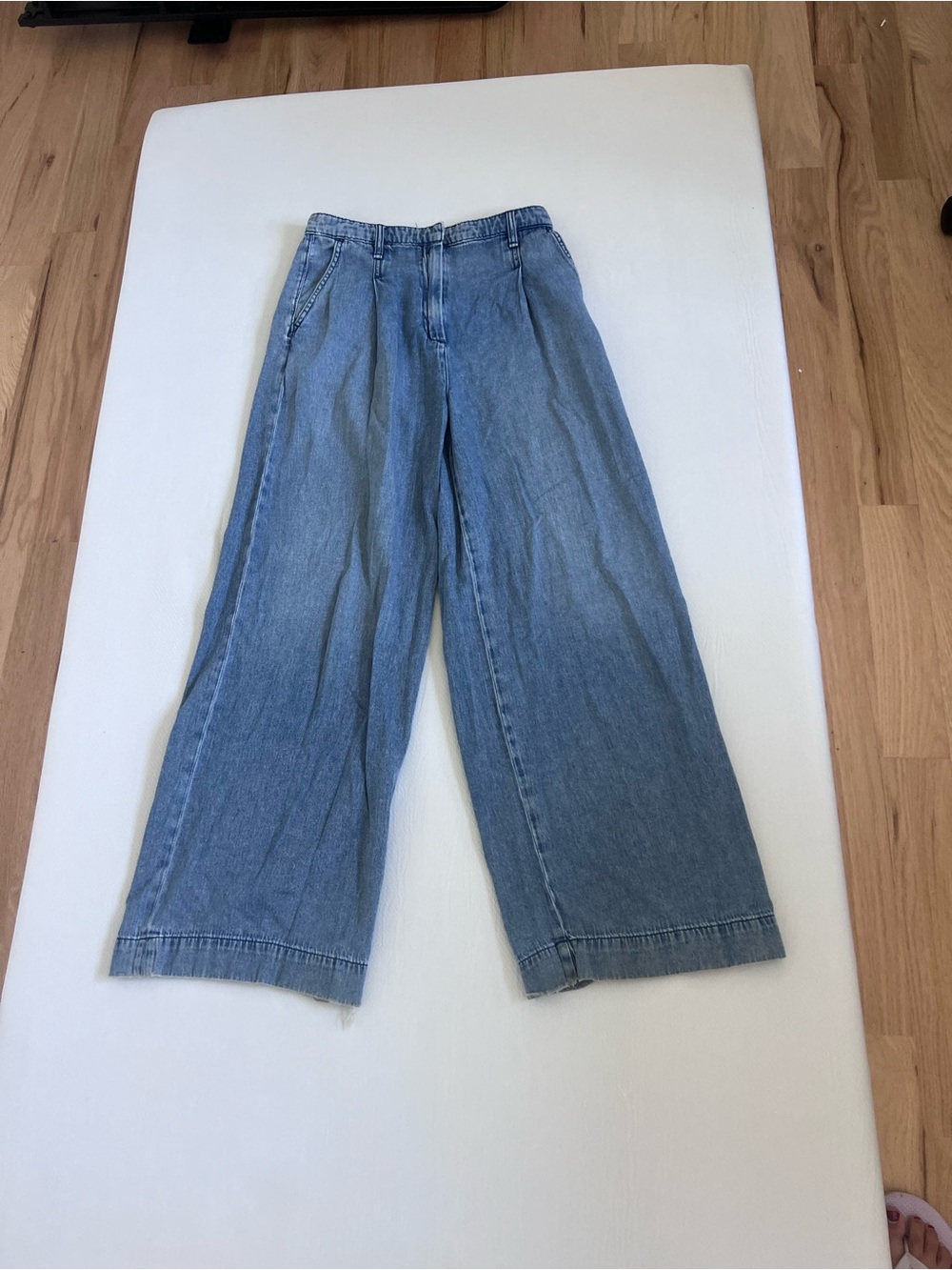 rag & bone Light Blue Wide-Leg Denim Jeans